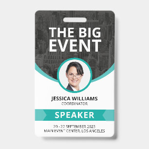 Modern Conference Event Guest Speaker ID Badge