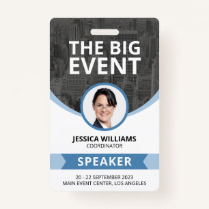 Modern Conference Event Guest Speaker ID ID Badge