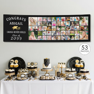 Modern CONGRATS GRAD 53 Photo Collage Banner