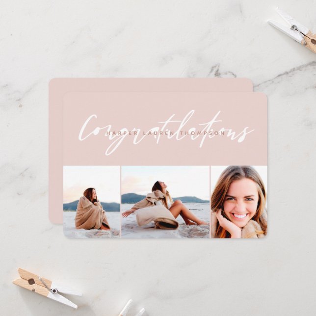 MODERN CONGRATULATIONS CARD (Front/Back In Situ)