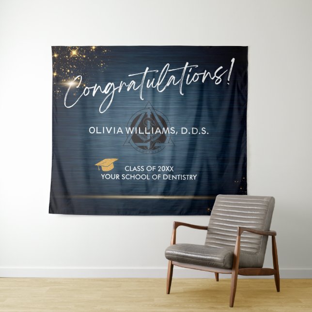 Modern Congratulations Dental Graduate DDS DMD Tapestry (In Situ (Horizontal))
