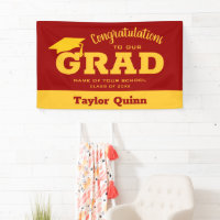Modern Congratulations Grad Cardinal and Gold
