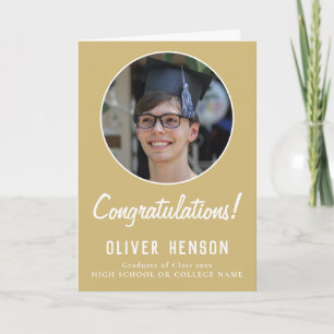Modern Congratulations Graduate Photo Graduation Card