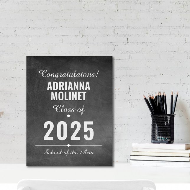 Modern Congratulations Graduate Poster Canvas Print (Creator Uploaded)