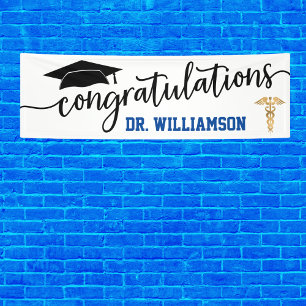 Modern Congratulations Graduation Medical Doctor Banner
