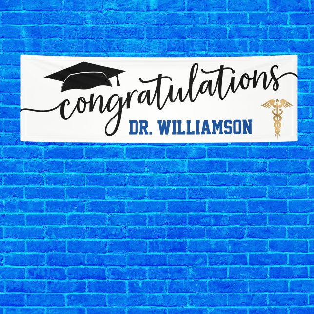 Modern Congratulations Graduation Medical Doctor Banner (Creator Uploaded)