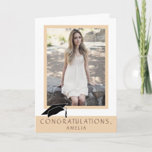 Modern Congratulations Graduation Photo Card