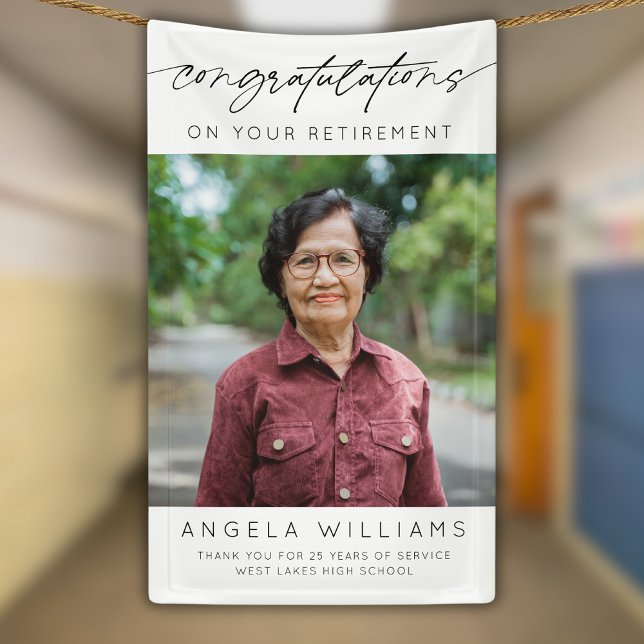 Modern Congratulations On Your Retirement Photo Banner (Creator Uploaded)