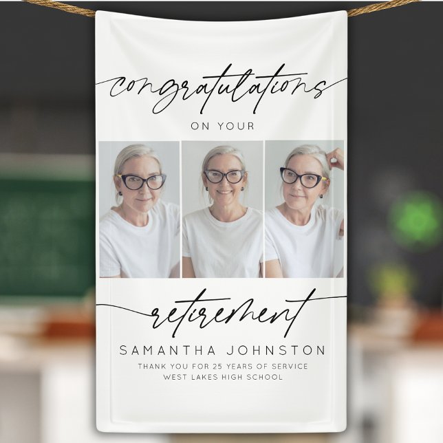 Modern Congratulations Retirement Photo Banner (Creator Uploaded)