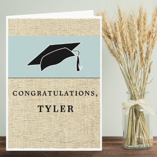 Modern Congratulations Rustic Graduation Card