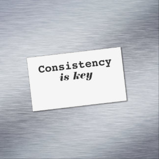 Modern Consistency Is Key Motivational Typography  Magnetic Business Card