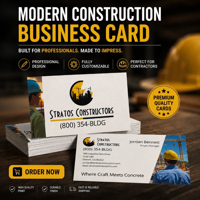 Modern Construction  Business Card (Creator Uploaded)