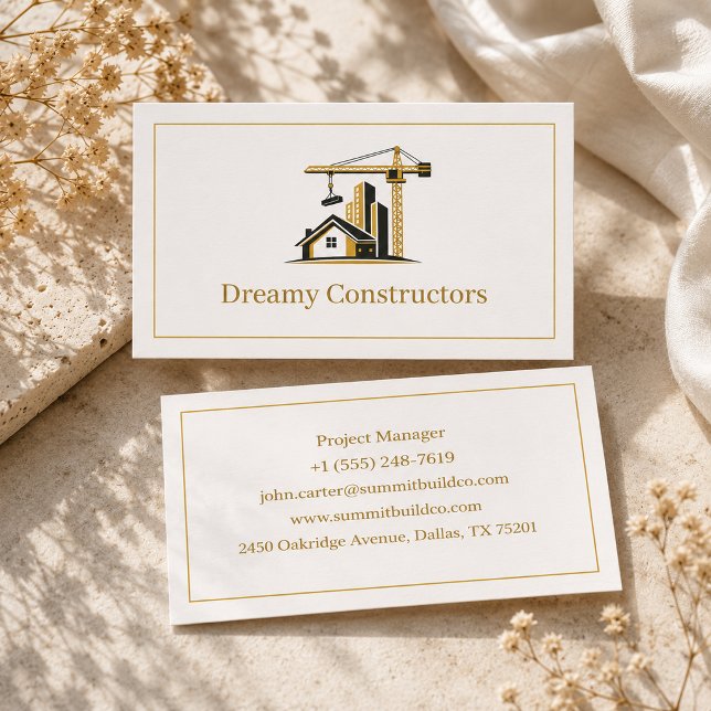 Modern Construction Campany  Business Card (Creator Uploaded)