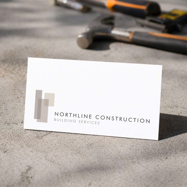 Modern Construction Company Logo Business Card (Creator Uploaded)