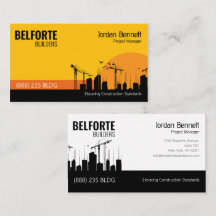 Modern Construction Crane Silhouette Yellow Black