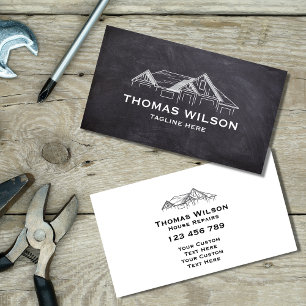 Modern Construction Handyman Carpenter Tools Busin Business Card