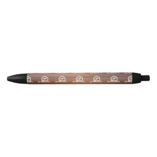 Modern Construction Handyman Carpenter Tools Wood Black Ink Pen