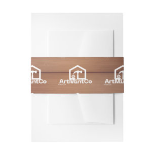 Modern Construction Handyman Carpenter Tools Wood Invitation Belly Band