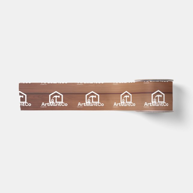Modern Construction Handyman Carpenter Tools Wood Satin Ribbon (Front)