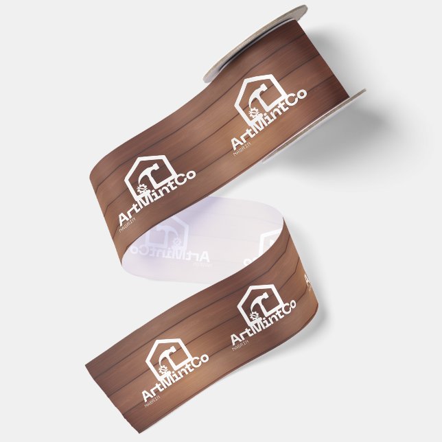 Modern Construction Handyman Carpenter Tools Wood  Satin Ribbon (Front+Back)