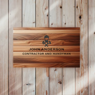 Modern Construction Handyman Contractor Renovation Business Card