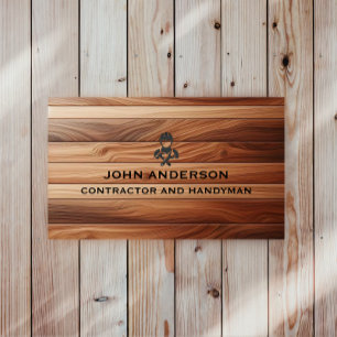 Modern Construction Handyman Contractor Renovation Business Card