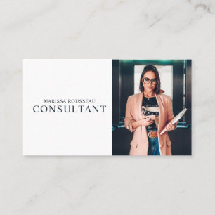 Modern Consultant Photo Professional Business Card