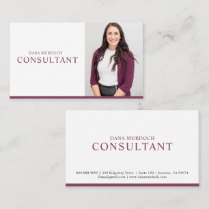 Modern Consultant Professional Photo Business Card