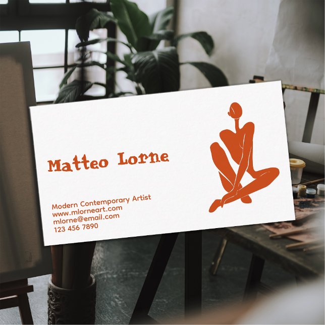 Modern Contemporary Artist Business Card (Creator Uploaded)