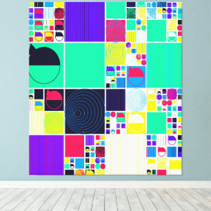 Modern Contemporary Bauhaus Geometric Pattern  Canvas Print