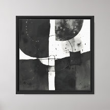 Modern Contemporary Black & White Abstract