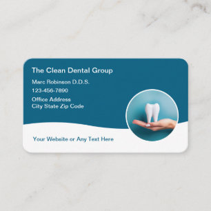 Modern Contemporary Dentist Office Business Cards
