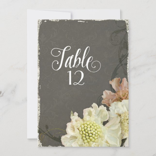 Modern Contemporary Flowers Scabiosa Fall Wedding (Front)