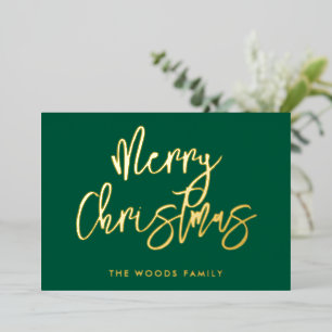 Modern Contemporary Green Merry Christmas