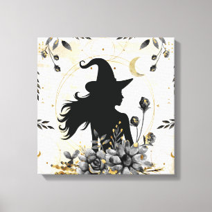 Modern contemporary Halloween witch 3 Canvas Print