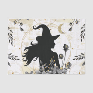 Modern contemporary Halloween witch 3 Tissue Paper