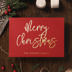 Modern Contemporary Red Merry Christmas