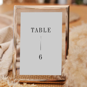 Modern Contemporary Wedding Table Number