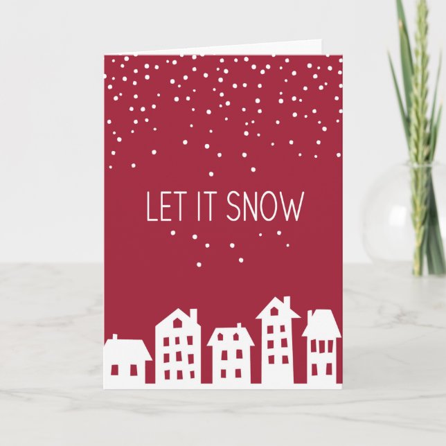 Modern Contemporary Winter greeting card (Front)