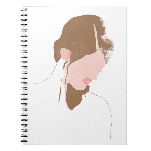Modern Contour Portrait Notebook (Front)
