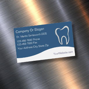 Modern Convenient Magnetic Dentist Business Cards