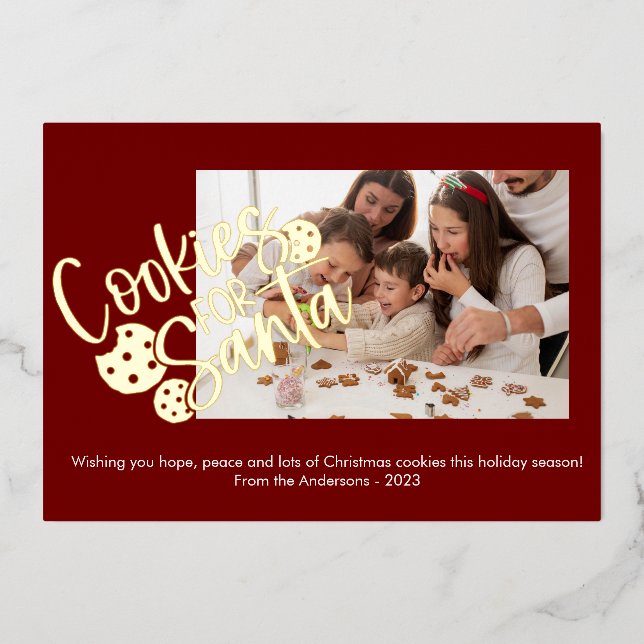 Modern Cookies For Santa Photo (Front)