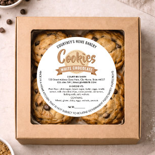Modern Cookies Label Cottage Bakery Packaging