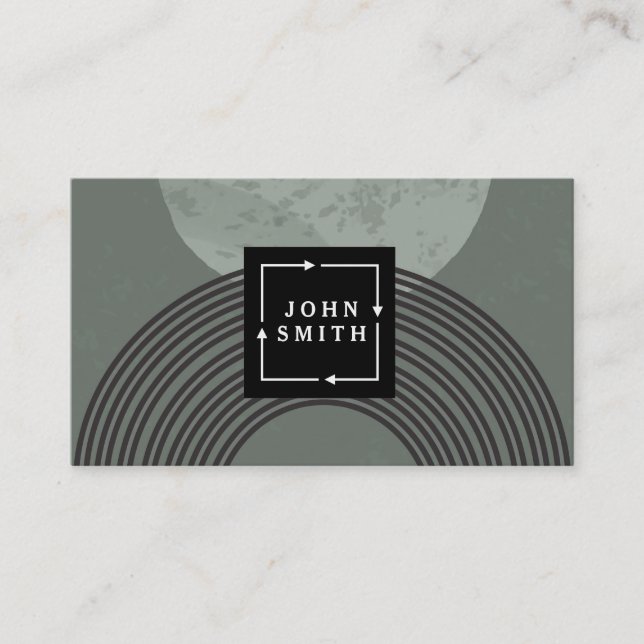Modern Cool Abstract Art Business Card (Front)