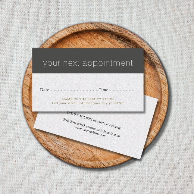 Modern Cool Beauty Salon Appointment Card (Creator Uploaded)