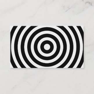 Modern Cool Black and White Circles Business Card