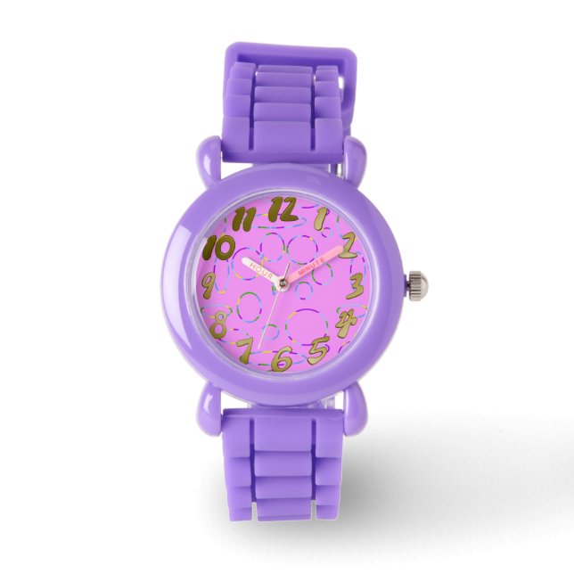 Modern Cool Circles Loops Tropical Watch (Front)
