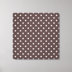 Modern, cool coffee, espresso polka dots. canvas print