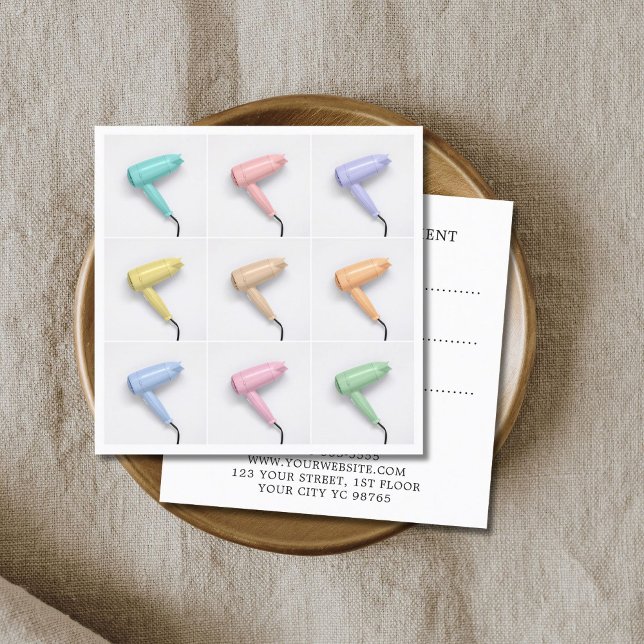 Modern Cool Colourful Hairdryers Photo Appointment (Creator Uploaded)