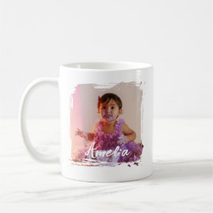 Modern Cool Custom Photo Birthday Coffee Mug